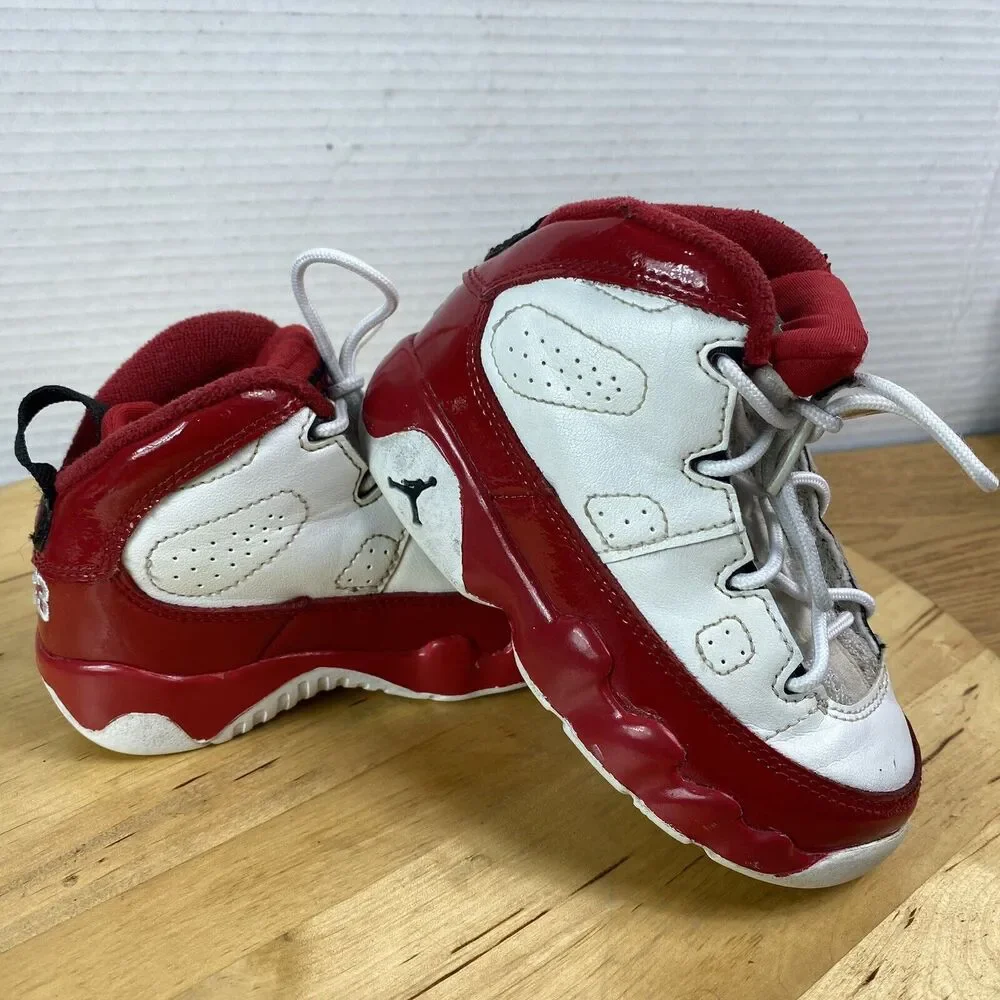 Jordan 9 Retro Gym Red White Toddler 7C Kids Basketball Sneakers 401812-160
